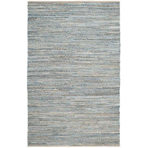 Safavieh Cape Cod Hand Woven Rectangle Rug- Natural - Blue- 4 X 6 Ft. CAP350A-4 - main